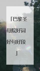 巴黎圣母院好词好句好段