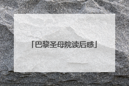 巴黎圣母院读后感