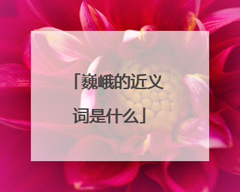 巍峨的近义词是什么