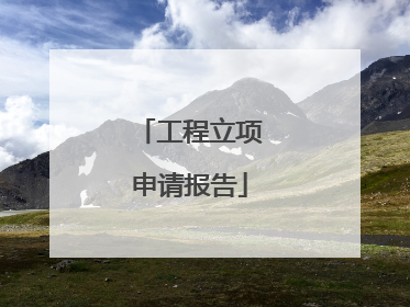 工程立项申请报告