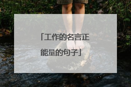 工作的名言正能量的句子