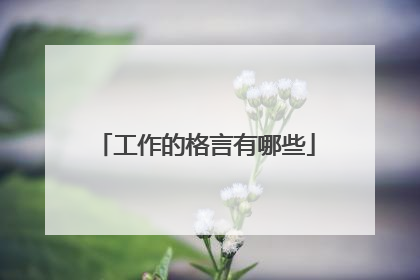 工作的格言有哪些