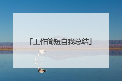 工作简短自我总结