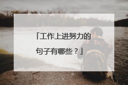 工作上进努力的句子有哪些?