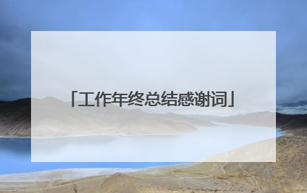 工作年终总结感谢词