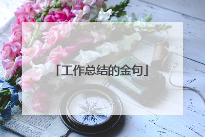 工作总结的金句