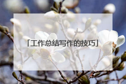 工作总结写作的技巧