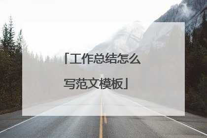 工作总结怎么写范文模板