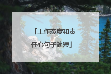 工作态度和责任心句子简短