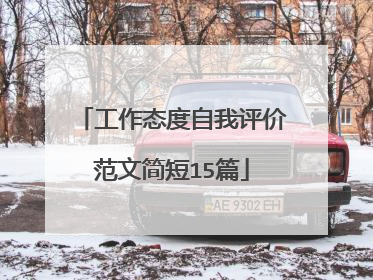 工作态度自我评价范文简短15篇