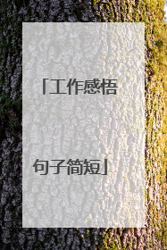 工作感悟句子简短