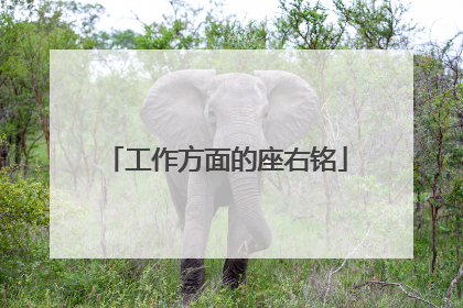 工作方面的座右铭