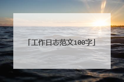 工作日志范文100字