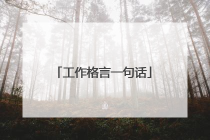 工作格言一句话