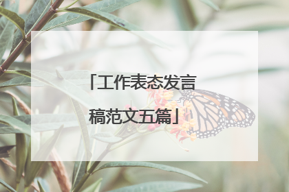 工作表态发言稿范文五篇