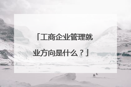 工商企业管理就业方向是什么？