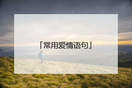 常用爱情语句