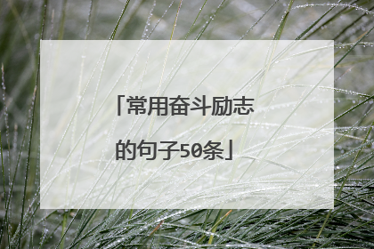 常用奋斗励志的句子50条