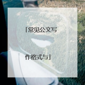 常见公文写作格式与