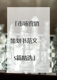 市场营销策划书范文5篇精选