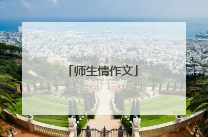 师生情作文