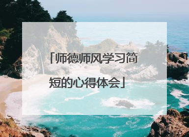 师德师风学习简短的心得体会