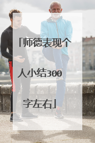 师德表现个人小结300字左右