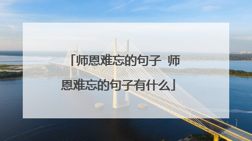 师恩难忘的句子 师恩难忘的句子有什么