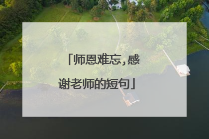 师恩难忘,感谢老师的短句