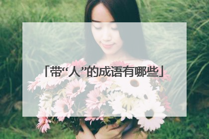 带“人”的成语有哪些