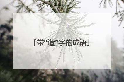 带“造”字的成语
