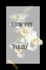 带猴字四字成语