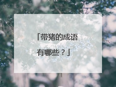 带猪的成语有哪些？