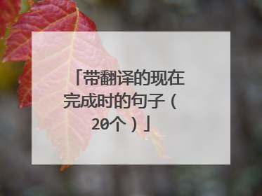 带翻译的现在完成时的句子(20个)