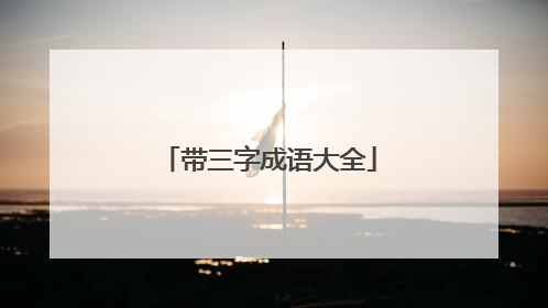带三字成语大全