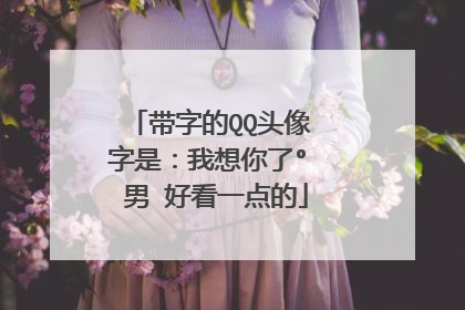 带字的QQ头像 字是:我想你了° 男 好看一点的