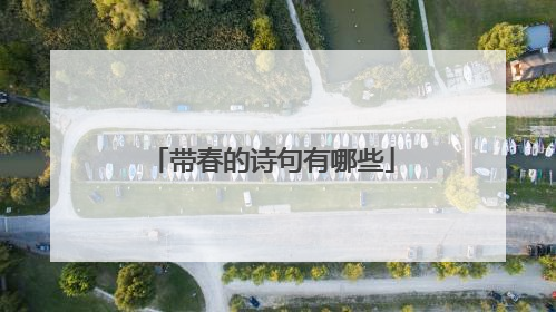 带春的诗句有哪些