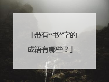 带有“书”字的成语有哪些？