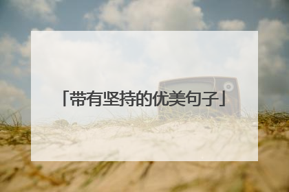 带有坚持的优美句子