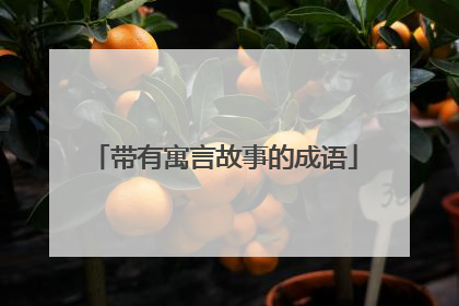 带有寓言故事的成语