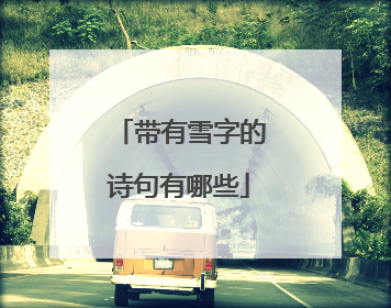 带有雪字的诗句有哪些