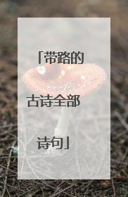 带路的古诗全部诗句