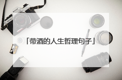 带酒的人生哲理句子