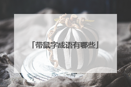 带鼠字成语有哪些