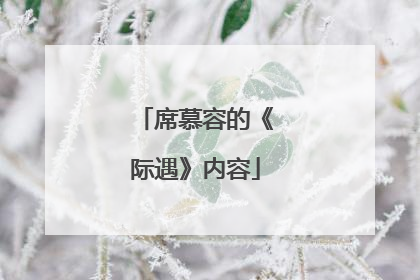 席慕容的《际遇》内容