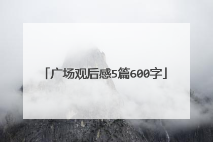 广场观后感5篇600字