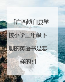 广西博白县学校小学三年级下册的英语书是怎样的?