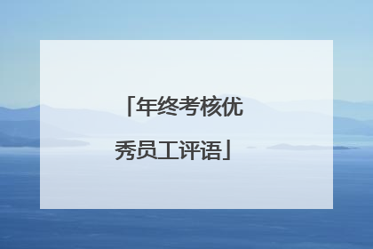 年终考核优秀员工评语