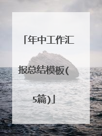 年中工作汇报总结模板(5篇)