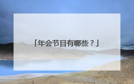 年会节目有哪些?